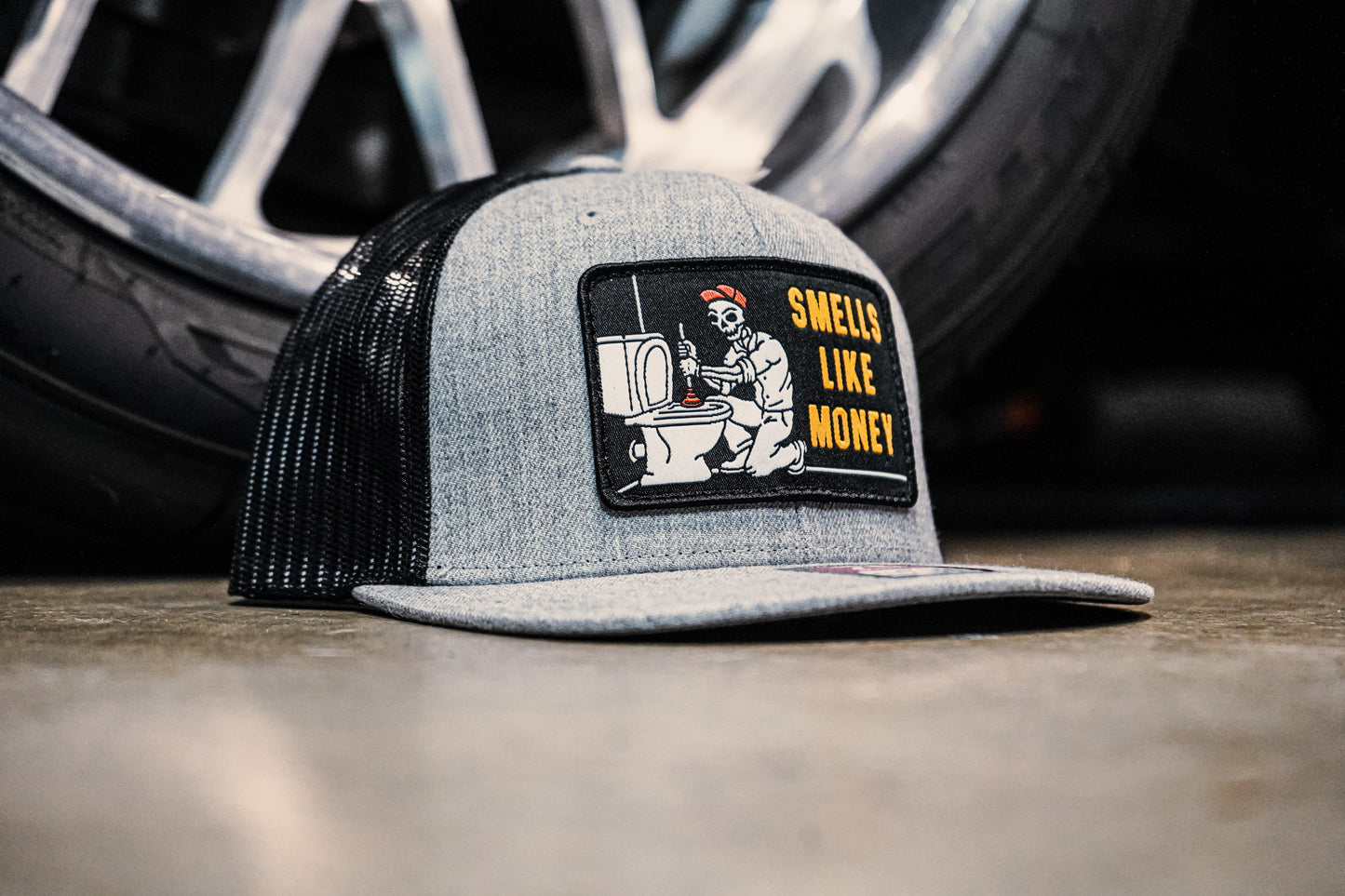 Smells Like Money Meshback, Grey / Black - Purpose-Built / Home of the Trades