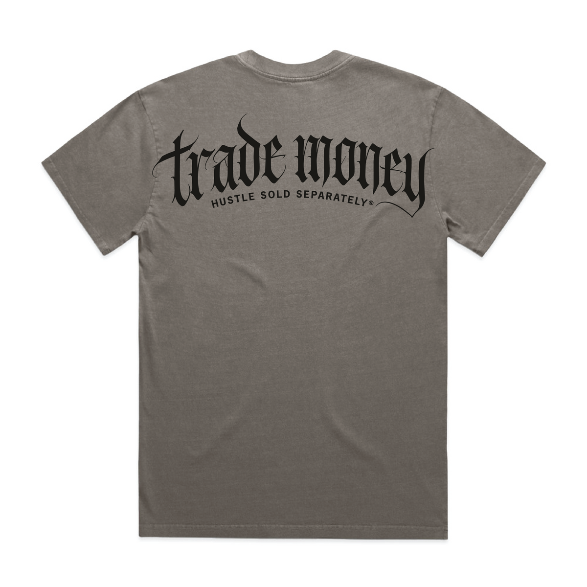 The Standard Stacked, Heavy Tee, Faded Grey