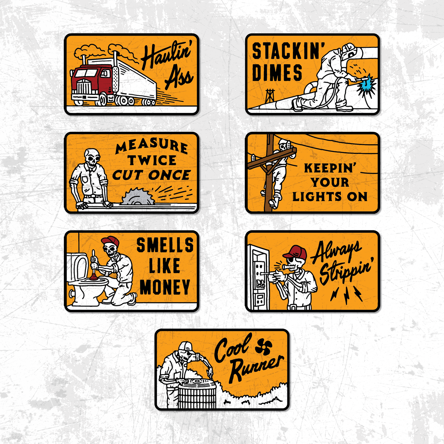 Trade Money Skull Logo Sticker - 2.5in