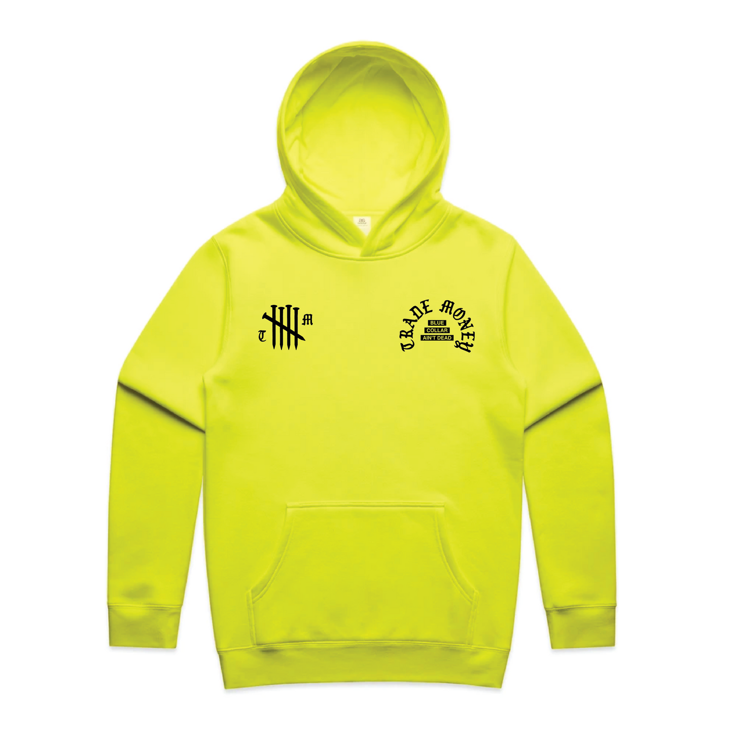 Blue Collar Aint Dead Hoodie, Brite Lime
