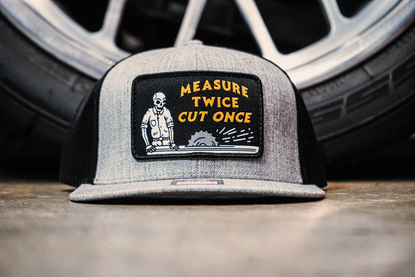 Measure Twice, Cut Once Meshback, Black - Purpose-Built / Home of the Trades