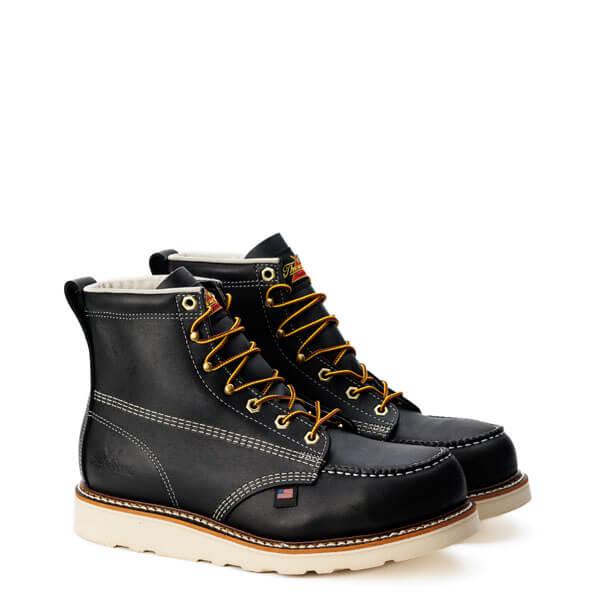 American Heritage - 6" Black Moc Toe - MAXwear Wedge (Soft Toe) - Purpose-Built / Home of the Trades