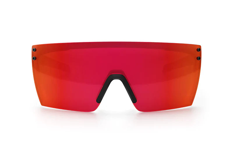 Performance Lazerface Matte Black -  Firestorm Red/Orange Polarized Lens