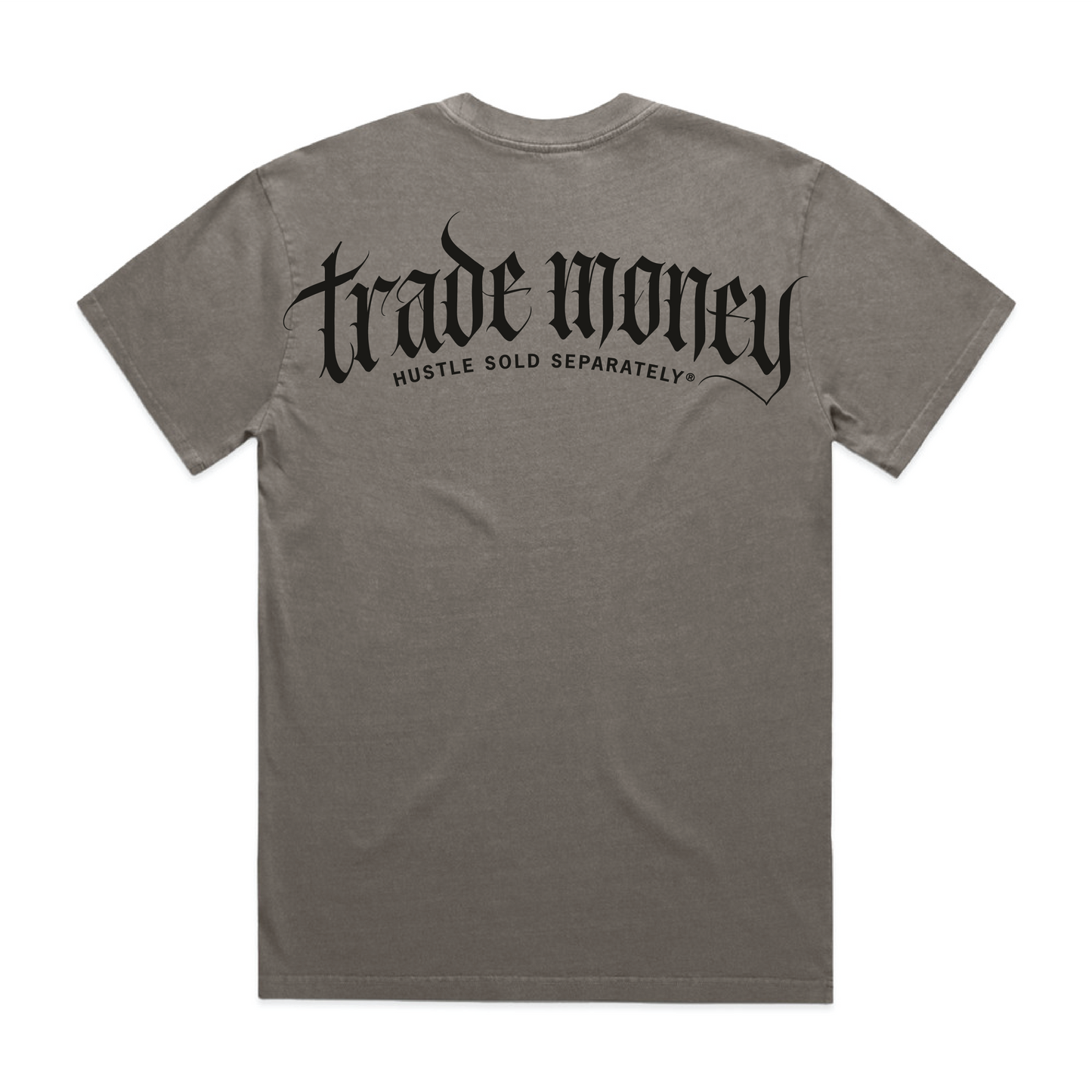 The Standard Stacked, Heavy Tee, Faded Grey