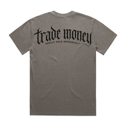 The Standard Stacked, Heavy Tee, Faded Grey