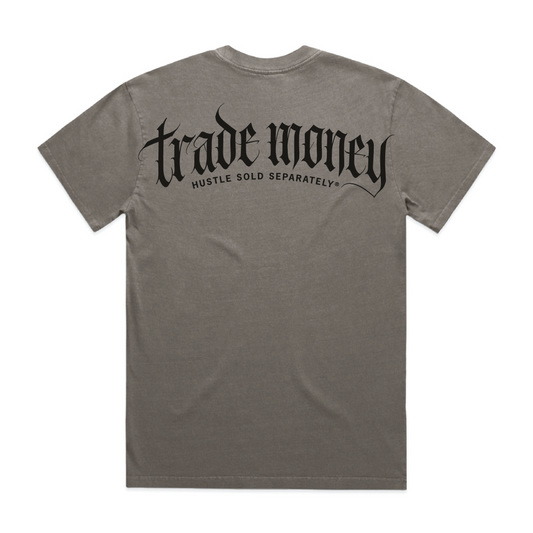 The Standard Stacked, Heavy Tee, Faded Grey