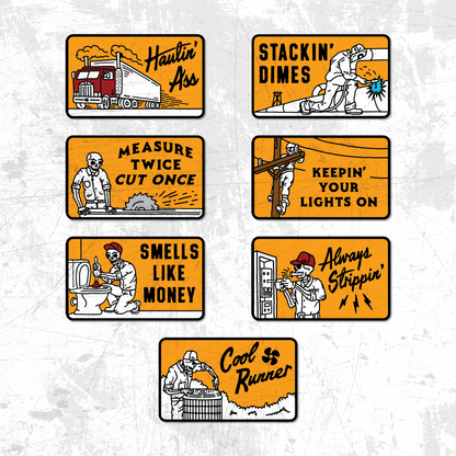 Trade Money Skull Logo Sticker - 2.5in