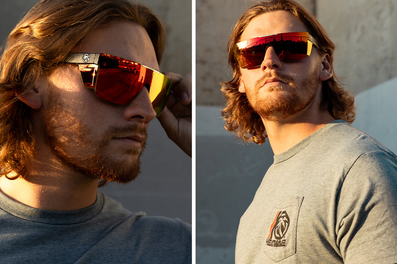 PERFORMANCE QUATRO SUNGLASSES: SUNBLAST RED/ORANGE Z87+