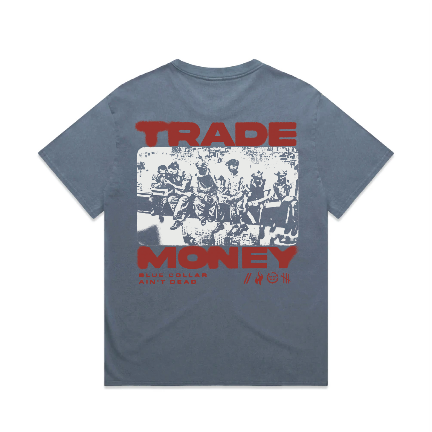 Lunch Money Heavy Tee, Faded Blue