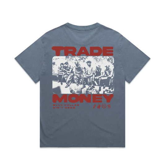 Lunch Money Heavy Tee, Faded Blue