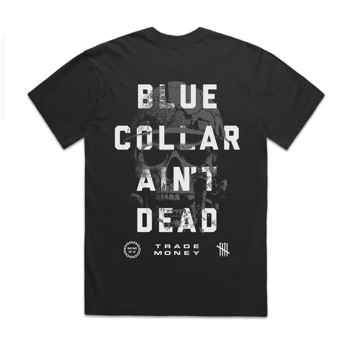 Blue Collar Aint Dead Heavy Tee, Faded Black